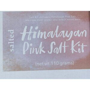 New Salted Himalayan Pink Salt Kit Grater Stand Salt
